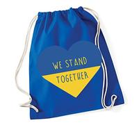 Hippowarehouse We stand together ukraine Drawstring Cotton School Gym Bag 37cm x 46cm, 12 litres