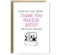 Hippowarehouse Wedding Makeup Artist Thank You Card Despite the Tears Nothing Moved Card - A5 with envelope for him for her Funny Cards for Men and Women