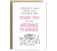 Hippowarehouse Wedding Planner Thank You Card I Couldnt Have Done This Without You Card - A6 with envelope for him for her Funny Cards for Men and Women