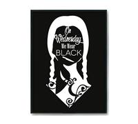 Hippowarehouse Wednesday wears Black Printed Poster A2 Wall Art Design Classroom Room Gym Office DÃƒ©cor