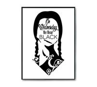 Hippowarehouse Wednesday wears Black Printed Poster A3 Wall Art Design Classroom Room Gym Office DÃƒ©cor