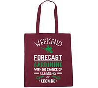 Hippowarehouse Weekend Forecast Gardening With No Chance of Cleaning or Cooking Tote Shopping Gym Beach Bag 42cm x38cm, 10 litres
