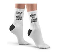 Hippowarehouse Weekend Forecast Tennis With a Chance of Drinking Socks Printed Childrens 26.5cm breathable Novelty Sock Gift