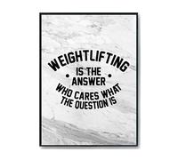 Hippowarehouse Weightlifting is the Answer Who Cares What the Question Is Printed Poster Wall Art Design Classroom Room Gym Office Décor Frame not included