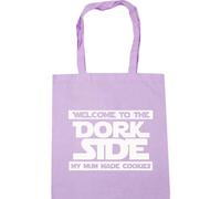 Hippowarehouse Welcome to the dork side my mum made cookies Tote Shopping Gym Beach Bag 42cm x38cm, 10 litres