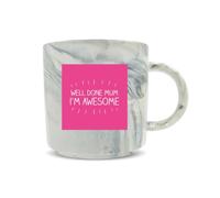 Hippowarehouse Well Done Mum I'm Awesome Printed Mug Various Colour Options Ceramic Cup Kitchenware 11oz