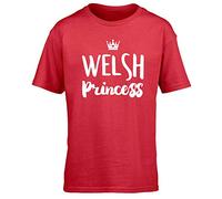 Hippowarehouse Welsh Princess Kids Children's Short Sleeve t-Shirt Red