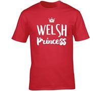 Hippowarehouse Welsh Princess Unisex Short Sleeve t-Shirt (Specific Size Guide in Description) Red
