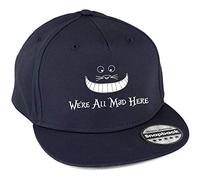 Hippowarehouse We're All mad here Snapback hat Premium Printed 5 Panel Flat Peak Cotton OneSize Adults French Navy