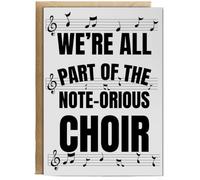 Hippowarehouse We're all part of the note-orious choir Personalised Card A6 with envelope for him for her Funny Cards for Men and Women Blank inside option