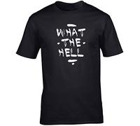 Hippowarehouse What The Hell Unisex Short Sleeve t-Shirt (Specific Size Guide in Description) Black