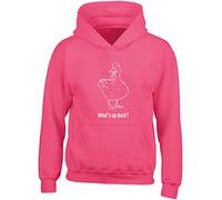 Hippowarehouse What's up Duck Kids Children's Unisex Hoodie Hooded top Fuchsia Pink