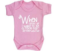 Hippowarehouse When I grow up I want to be a car driver baby vest bodysuit (short sleeve) boys girls