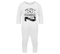Hippowarehouse When I Grow Up I Want to be a Plumber Like My Daddy Baby Romper All in one piece Unisex White