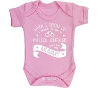 Hippowarehouse When I Grow Up I Want to be a Police Officer Just Like My Mummy baby vest bodysuit (short sleeve) boys girls