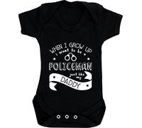 Hippowarehouse When I Grow Up I Want to be a Policeman Just Like My Daddy baby vest bodysuit (short sleeve) boys girls