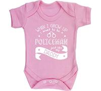 Hippowarehouse When I Grow Up I Want to be a Policeman Just Like My Daddy baby vest bodysuit (short sleeve) boys girls
