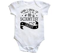 Hippowarehouse When I Grow Up I Want to be a Scientist Just Like My Daddy baby vest bodysuit (short sleeve) boys girls