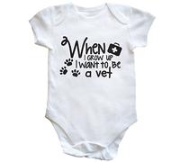 Hippowarehouse When I grow up I want to be a vet baby vest boys girls