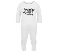 Hippowarehouse When I grow up I want to be a viking Baby Romper all in one piece unisex