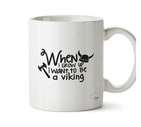 Hippowarehouse When I Grow up I Want to be a Viking Printed Mug Cup Ceramic 10oz