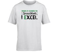 Hippowarehouse When it Comes to Spreadsheets I excel Kids Children's Short Sleeve t-Shirt