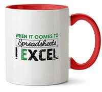 Hippowarehouse When it Comes to Spreadsheets I excel Printed Mug Various Colour Options Ceramic Cup Kitchenware 11oz