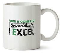 Hippowarehouse When it Comes to Spreadsheets I excel Printed Mug Various Colour Options Ceramic Cup Kitchenware 10oz