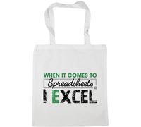 Hippowarehouse When it comes to spreadsheets I excel Tote Shopping Gym Beach Bag 42cm x38cm, 10 litres