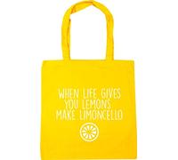 Hippowarehouse When Life Gives You Lemons Make Limoncello Tote Shopping Gym Beach Bag 42cm x38cm, 10 litres