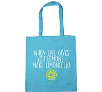 Hippowarehouse When Life Gives You Lemons Make Limoncello Tote Shopping Gym Beach Bag 42cm x38cm, 10 litres