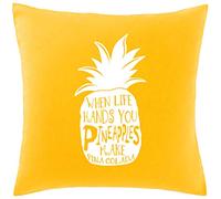 Hippowarehouse When Life Hands You Pineapples Make Pina Colada Printed bedroom accessory cushion cover case 41x41cm