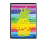 Hippowarehouse When Life Hands You Pineapples Make Pina Colada Printed Poster A3 Wall Art Design Classroom Room Gym Office DÃƒ©cor
