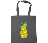 Hippowarehouse When Life Hands You Pineapples Make Pina Colada Tote Shopping Gym Beach Bag 42cm x38cm, 10 litres