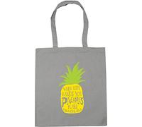 Hippowarehouse When Life Hands You Pineapples Make Pina Colada Tote Shopping Gym Beach Bag 42cm x38cm, 10 litres