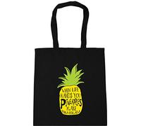 Hippowarehouse When Life Hands You Pineapples Make Pina Colada Tote Shopping Gym Beach Bag 42cm x38cm, 10 litres