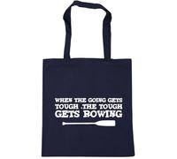Hippowarehouse When the Going Gets Tough, The Tough Gets Rowing Tote Shopping Gym Beach Bag 42cm x38cm, 10 litres