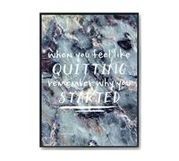Hippowarehouse When You Feel Like Quitting Remember Why You Started Printed Poster A3 Wall Art Design Classroom Room Gym Office DÃƒ©cor