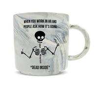 Hippowarehouse When You Work in HR and People Ask How its Going - Dead Inside Printed Mug Various Colour Options Ceramic Cup Kitchenware 11oz