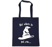 Hippowarehouse Where To Put You? Sorting Hat Quote Tote Shopping Gym Beach Bag 42cm x38cm, 10 litres