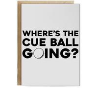 Hippowarehouse Wheres the cue ball going? Birthday Card A5 Personalised with envelope for him for her Funny Cards for Men and Women Blank inside option