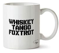 Hippowarehouse Whiskey Tango Foxtrot Printed Mug Cup Ceramic 10oz