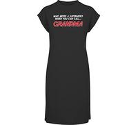Hippowarehouse Who Needs a Superhero When You Can Call Grandma t-Shirt Dress Women's Adults Nightie Nightdress Black
