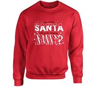 Hippowarehouse Who Needs Santa When You Have an Amazing Nanny Unisex Jumper Sweatshirt Pullover (Specific Size Guide in Description) Red