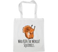 Hippowarehouse Who run the World? SQUIRRELS. Tote Shopping Gym Beach Bag 42cm x38cm, 10 litres