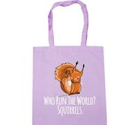 Hippowarehouse Who run the World? SQUIRRELS. Tote Shopping Gym Beach Bag 42cm x38cm, 10 litres
