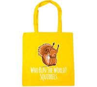 Hippowarehouse Who run the World? SQUIRRELS. Tote Shopping Gym Beach Bag 42cm x38cm, 10 litres