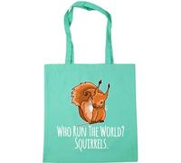 Hippowarehouse Who run the World? SQUIRRELS. Tote Shopping Gym Beach Bag 42cm x38cm, 10 litres