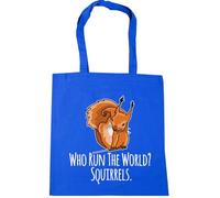 Hippowarehouse Who run the World? SQUIRRELS. Tote Shopping Gym Beach Bag 42cm x38cm, 10 litres