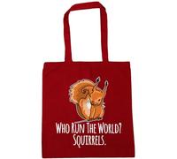 Hippowarehouse Who run the World? SQUIRRELS. Tote Shopping Gym Beach Bag 42cm x38cm, 10 litres